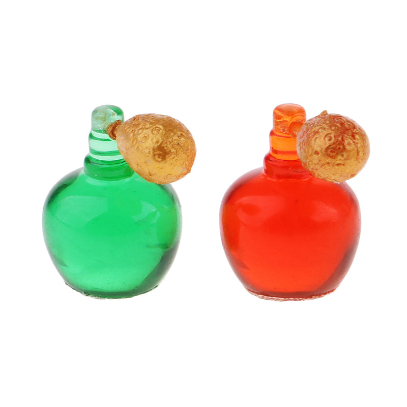 1/12 Miniature Plastic Perfume Bottles Model Bedroom Bathroom Accessory Decor 2pcs Kit