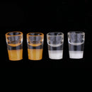 Dollhouse Miniature 4 Pieces Multicolor Drinking Juice Glass Cups Set for 1:12 Scale