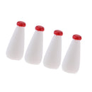 Dollhouse Miniature 4 Pieces Drinking Transparent Milk Bottles Set Red Cap for 1:12 scale