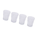 Dollhouse Miniature 4 Pieces Multicolor Drinking Water Glass Cups Set for 1:12 Scale