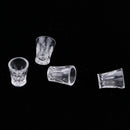 Dollhouse Miniature 4 Pieces Multicolor Drinking Water Glass Cups Set for 1:12 Scale