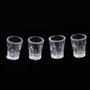 Dollhouse Miniature 4 Pieces Multicolor Drinking Water Glass Cups Set for 1:12 Scale