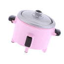 Mini Electric Rice Cooker Toy for 1:12 Doll House Miniature Cookware Accessory Pink