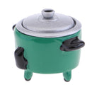 Mini Electric Rice Cooker Toy for 1:12 Doll House Miniature Cookware Accessory Dark Green