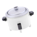 Mini Electric Rice Cooker Toy for 1:12 Doll House Miniature Cookware Accessory White