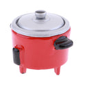 Mini Electric Rice Cooker Toy for 1:12 Doll House Miniature Cookware Accessory Red