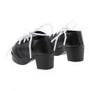 Trendy And Casual PU Leather Shoes Black High Heel For 1/3 BJD DOD DZ Dollfie Dolls Dress Up Accessory