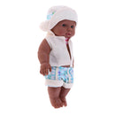28cm Realistic Baby Doll Vinyl African-American Infant With Beige Outfits