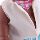 28cm Realistic Baby Doll Vinyl African-American Infant With Beige Outfits