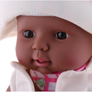 28cm Realistic Baby Doll Vinyl African-American Infant With Beige Outfits
