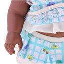 Adorable Simulation Vinyl Baby Doll African-American Girl Newborn Doll With Curly Hair