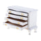 1/12 Dollhouse Miniature Furniture White Dresser 4-Drawer Cabinet Room Life Scenes Decoration Accessories