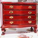 Handcrafts 1/12 Annatto Wooden 4-Drawer Cabinet Furniture for Dollhouse Room Item Accessory
