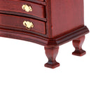 Handcrafts 1/12 Annatto Wooden 4-Drawer Cabinet Furniture for Dollhouse Room Item Accessory