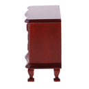 Handcrafts 1/12 Annatto Wooden 4-Drawer Cabinet Furniture for Dollhouse Room Item Accessory