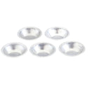 1/12 Scale Dollhouse Miniature Silver Metal Food Bowls 5 Piece