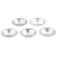 1/12 Scale Dollhouse Miniature Silver Metal Food Bowls 5 Piece