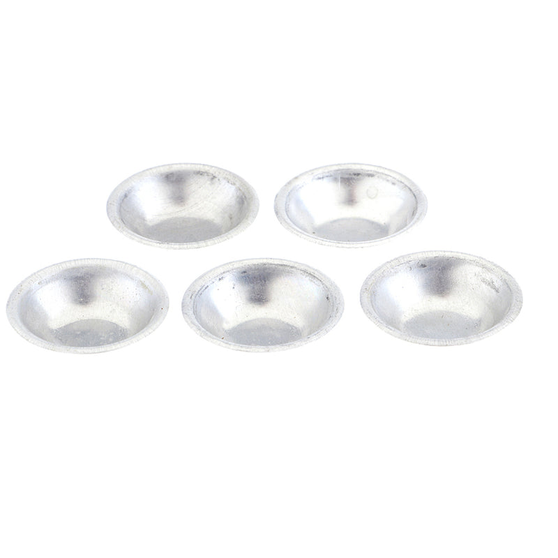 1/12 Scale Dollhouse Miniature Silver Metal Food Bowls 5 Piece