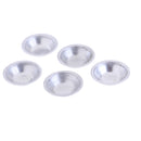 1/12 Scale Dollhouse Miniature Silver Metal Food Bowls 5 Piece