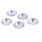 1/12 Scale Dollhouse Miniature Silver Metal Food Bowls 5 Piece