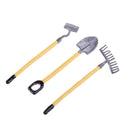 3pcs Dollhouse Miniatures 1:12 Scale Garden Farming Tools Shovels Pitch Set
