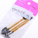 3pcs Dollhouse Miniatures 1:12 Scale Garden Farming Tools Shovels Pitch Set