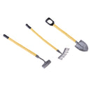3pcs Dollhouse Miniatures 1:12 Scale Garden Farming Tools Shovels Pitch Set