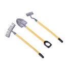 3pcs Dollhouse Miniatures 1:12 Scale Garden Farming Tools Shovels Pitch Set