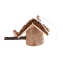 Special Design Hangable Mini Wooden Bird House For 1/12 Dollhouse Decor