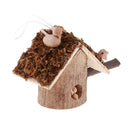Special Design Hangable Mini Wooden Bird House For 1/12 Dollhouse Decor
