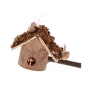 Special Design Hangable Mini Wooden Bird House For 1/12 Dollhouse Decor