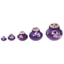 Purple Flowers Girls Russian Nesting Doll Babushka Matryoshka Stacking Dolls