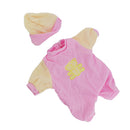 Lovely Jumpsuit Hat Outfit for Mellchan Doll 9-11inch Reborn Baby Girl Dolls Clothing Accessory