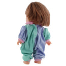 Stylish Round Collar Jumpsuit Hat Suit for Mellchan Baby Dolls Clothes Accessories Green & Purple