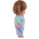 Stylish Round Collar Jumpsuit Hat Suit for Mellchan Baby Dolls Clothes Accessories Green & Purple