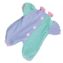 Stylish Round Collar Jumpsuit Hat Suit for Mellchan Baby Dolls Clothes Accessories Green & Purple