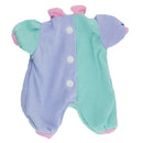 Stylish Round Collar Jumpsuit Hat Suit for Mellchan Baby Dolls Clothes Accessories Green & Purple