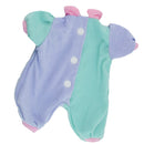 Stylish Round Collar Jumpsuit Hat Suit for Mellchan Baby Dolls Clothes Accessories Green & Purple