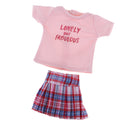 Stylish Short Sleeve Shirt Pleated Skirt Clothes Suit for 12inch Blythe Licca Doll Casual Outfit