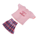 Stylish Short Sleeve Shirt Pleated Skirt Clothes Suit for 12inch Blythe Licca Doll Casual Outfit