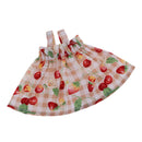 Handmade Cute Jumper Skirt with Cherry Pattern Clothes for 1/6 BJD Doll Outfits Beige