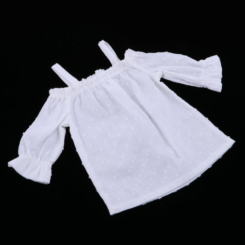 1/3 BJD Smart Doll Clothes for Dollfie DOD SD DD Bare Shoulder Top Shorts Casual Outfit White