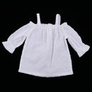 1/3 BJD Smart Doll Clothes for Dollfie DOD SD DD Bare Shoulder Top Shorts Casual Outfit White