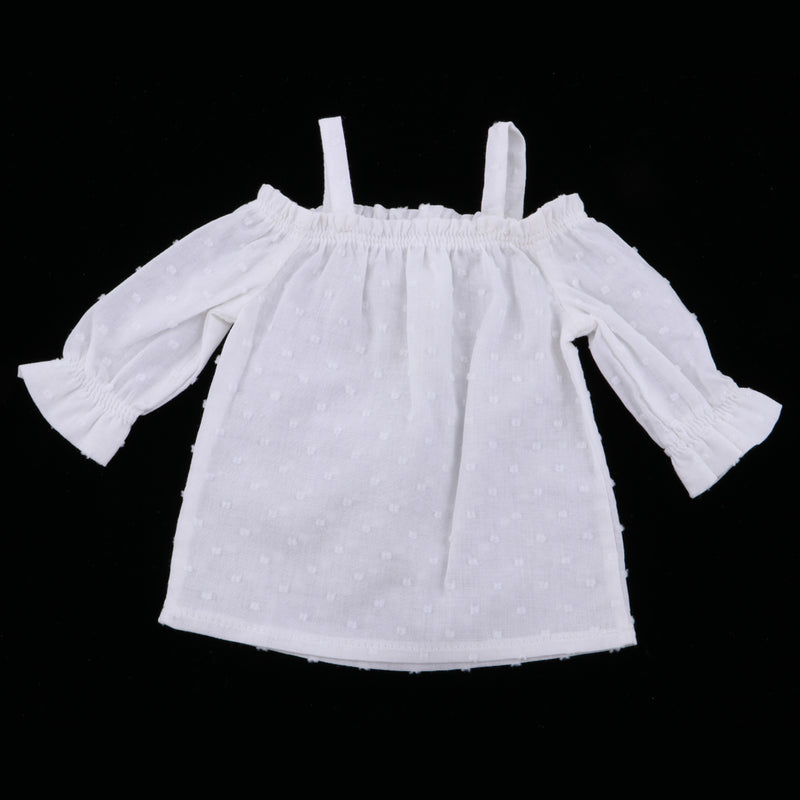 1/3 BJD Smart Doll Clothes for Dollfie DOD SD DD Bare Shoulder Top Shorts Casual Outfit White
