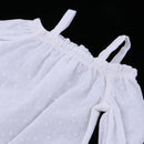 1/3 BJD Smart Doll Clothes for Dollfie DOD SD DD Bare Shoulder Top Shorts Casual Outfit White