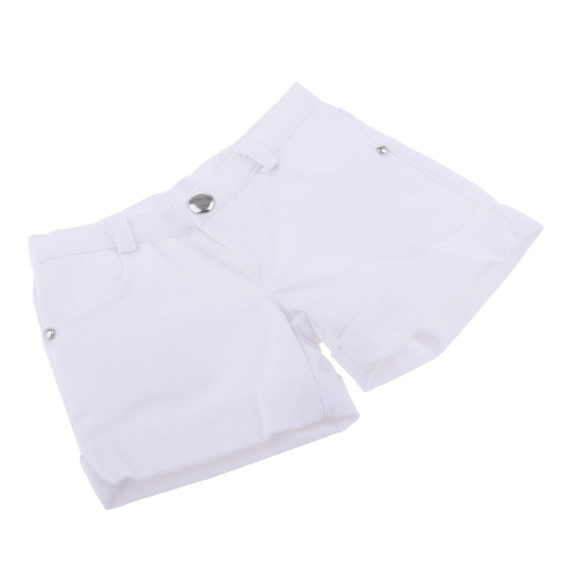 1/3 BJD Smart Doll Clothes Trousers for Dollfie DOD SD DD Bare Cuffed Shorts Casual Outfit White