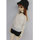 Fashion Cuffed Shorts Pants for 1/3 BJD Dollfie LUTS DOD MSD Dolls Clothing Accessories Black