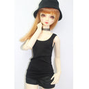 Fashion Cuffed Shorts Pants for 1/3 BJD Dollfie LUTS DOD MSD Dolls Clothing Accessories Black