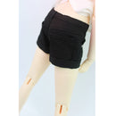 Fashion Cuffed Shorts Pants for 1/3 BJD Dollfie LUTS DOD MSD Dolls Clothing Accessories Black