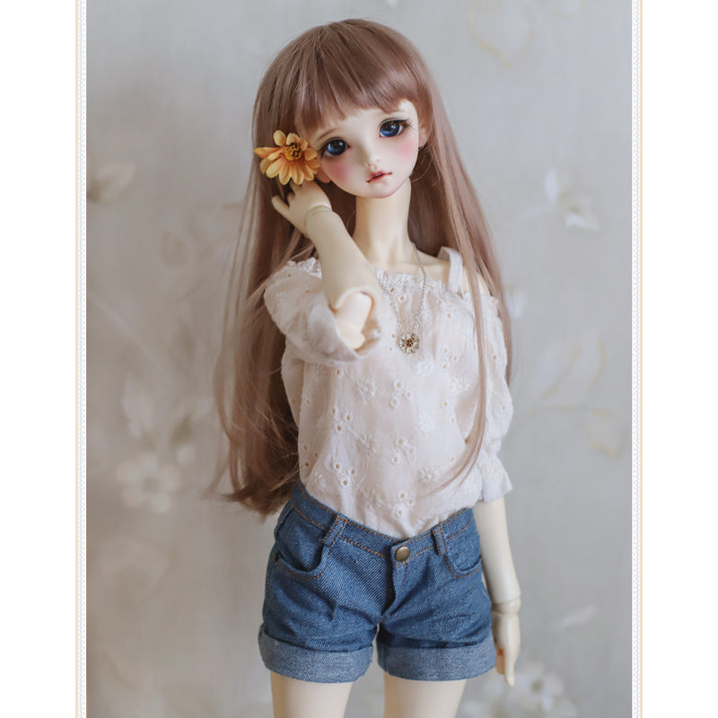 1/3 BJD Smart Doll Clothes Jeans Trousers for Dollfie DOD SD DD Bare Cuffed Shorts Casual Outfit